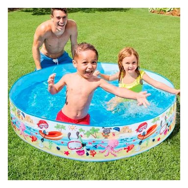 ALBERCA INFLABLE OCEANO PARA PATIO Y CASA CON USO RECREATIVO FAMILIAR Y+PAPEL REGALO - 3