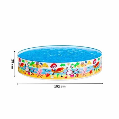 ALBERCA INFLABLE OCEANO PARA PATIO Y CASA CON USO RECREATIVO FAMILIAR Y+PAPEL REGALO - 4