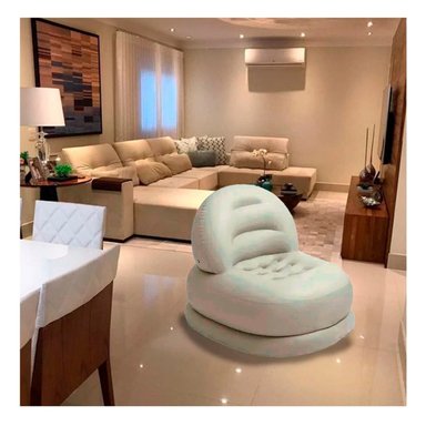 SOFA INFLABLE RYBIU 68592NP SUAVE Y VERSATIL BLANCO