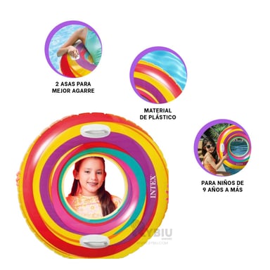 FLOTADOR COMODO PARA PISCINA MORADO Y+REGALO AGENDITA - 3
