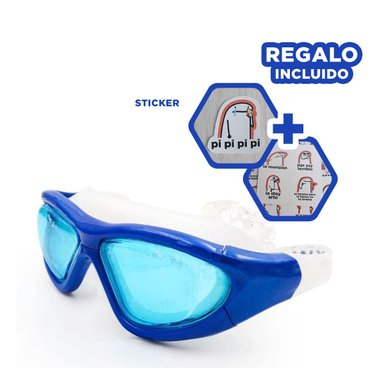 ANTIPARRAS CELESTE CON ESTUCHE PARA USO ACUATICO EN PISCINA Y PLAYA Y+REGALO STICKER