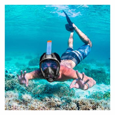 MÁSCARA BUCEO RYBIU MG-BHC01-F VISIBILIDAD TOTAL NEGRO