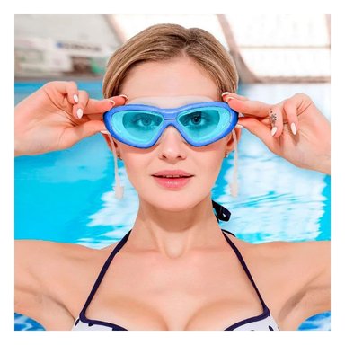 ANTEOJOS PARA NATACION CELESTE CON ESTUCHE COMODOS Y RESISTENTES