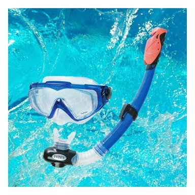 SET NATACIÓN RYBIU 55962 ACTIVIDADES ACUATICAS AZUL + REGALO STICKERS - 2
