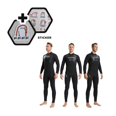 TRAJE BAÑO NATACIÓN HOMBRE RYBIU 61130-H 3.3MM AZUL MAXIMA COMODIDAD + REGALO STICKERS