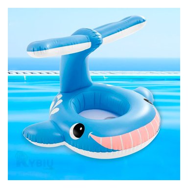 FLOTADOR BALLENA BEBE DE PVC EN COLOR CELESTE 56591NP - 1