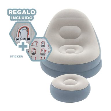 SOFA RYBIU DE MAXIMA COMODIDAD EN GRIS AZULADO + REGALO STICKERS