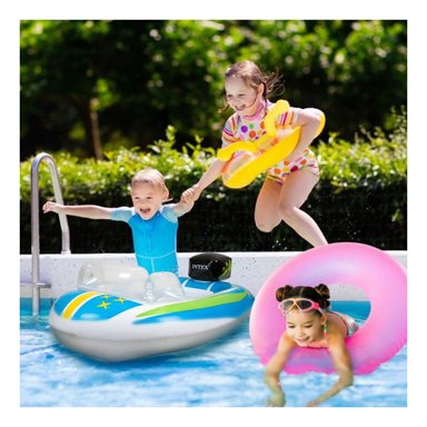 BOTE INFANTIL 3D CARRO 59380NP SEGURO Y COMODO PARA JUEGOS ACUATICOS Y+PAPEL REGALO - 5