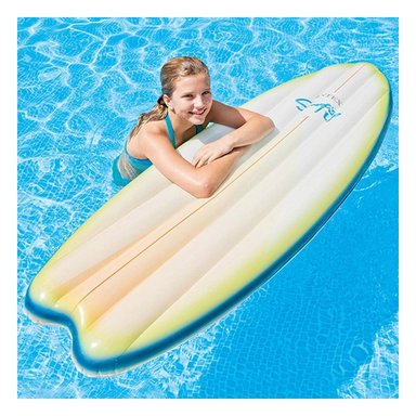 PLANCHA DEPORTIVA INFLABLE INTEX BLANCO VERDE PARA PISCINA Y VERANO Y+REGALO STICKER - 5