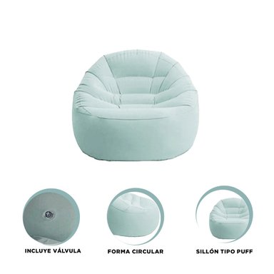 SOFÁ RYBIU PUFF INFLABLE MULTIUSOS NIÑOS 68590NP CELESTE - 3