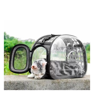 TRANSPORTADOR PERROS Y GATOS MA29889 RYBIU DE TONO NEGRO Y+PAPEL DE REGALO