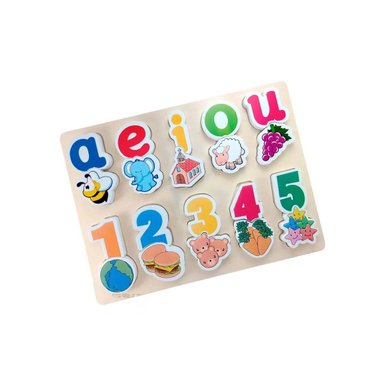 KIT DIDACTICO DE ROMPECABEZAS CON VOCALES Y COLORES Y+PAPEL REGALO - 1