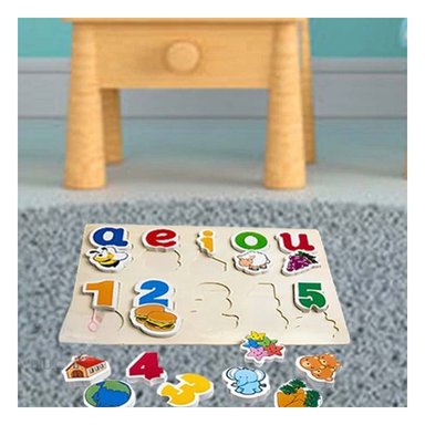 KIT DIDACTICO DE ROMPECABEZAS CON VOCALES Y COLORES Y+PAPEL REGALO - 5