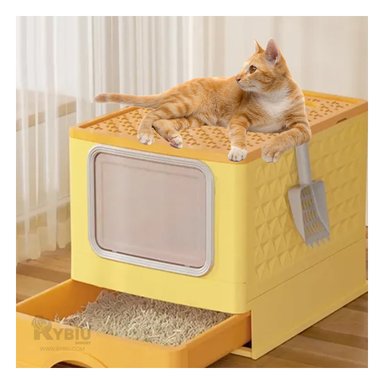 ARENERO GATO RYBIU MA32514 MASCOTA COLOR AMARILLO + PAPEL REGALO