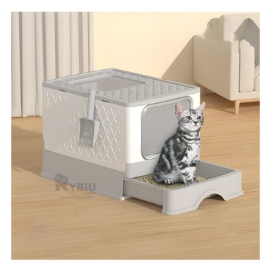 ARENERO GATO RYBIU MA32508 MASCOTA COLOR PLOMO + PAPEL REGALO
