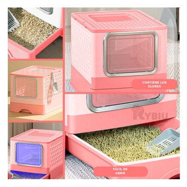 ARENERO GATO RYBIU MA32512 PRÁCTICO CERRADO TONO ROSADO + AGENDITA - 2