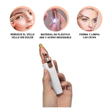 DEPILADOR INALÁMBRICO RYBIU PORTATIL CEJAS EN BLANCO + PAPEL REGALO BE30309 - 3