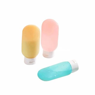 BOTELLAS DE VIAJE RECARGABLE Y EXPRIMIBLE 60ML MULTICOLOR