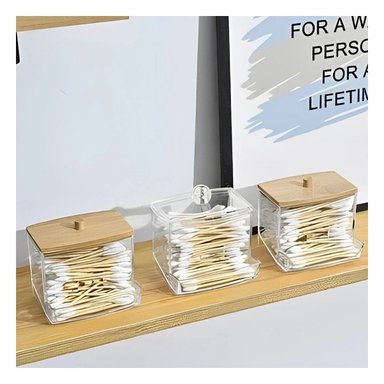 DISPENSADOR RYBIU BE32419 TRANSPARENTE TAPA MADERA + PAPEL REGALO - 3