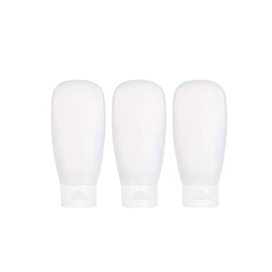BOTELLAS DE VIAJE RECARGABLE Y EXPRIMIBLE UTIL 60ML BLANCO