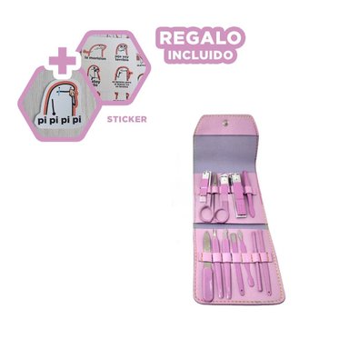 SET MANICURE Y PEDICURE RYBIU BE32375 LILA PERFECTO Y+STICKERS - 1