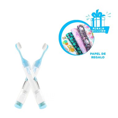 SET RYBIU LIMPIEZA BUCAL BE32493 PORTATIL AZUL + PAPEL REGALO