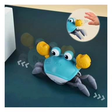 JUEGO DE BAÑO RYBIU CANGREJO A CUERDA PARA BAÑERA EN COLOR CELESTE