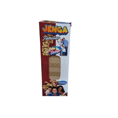 JENGA FAMILIAR DE MADERA Y DIVERSION DESAFIO PARA CASA Y+PAPEL REGALO - 1