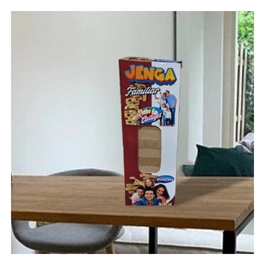 JENGA FAMILIAR DE MADERA Y DIVERSION DESAFIO PARA CASA Y+PAPEL REGALO - 2