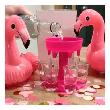 DISPENSADOR RYBIU JU30870 ROSADO COPAS SHOT 6 PORCIONES