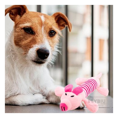 JUGUETE PERROS MA29952 RYBIU CON SONIDO CHIRRIANTE ROSADO Y FUCSIA +AGENDITA