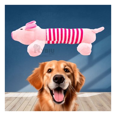 JUGUETE MASTICAR PERROS MA29952 RYBIU ROSADO Y FUCSIA +PAPEL DE REGALO