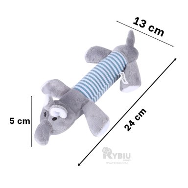 PELUCHE PERROS MA29953 RYBIU CON SONIDO COLOR PLOMO