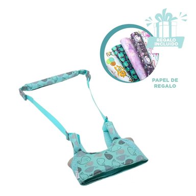 ARNÉS CAMINADOR RYBIU BE32166 VERDE AGUA PRIMEROS PASOS BE32167 + PAPEL REGALO