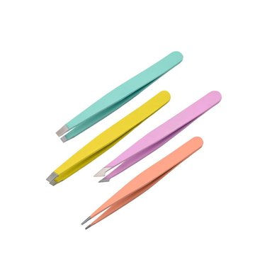 PINZAS PARA CEJAS RYBIU BE32271 DIFERENTES PUNTAS 4 UNIDADES MULTICOLOR