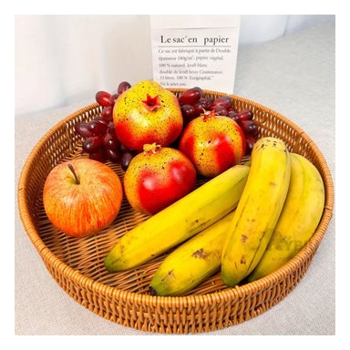 BANDEJA REDONDA ORGANIZADORA EN MARRON Y+PAPEL DE REGALO