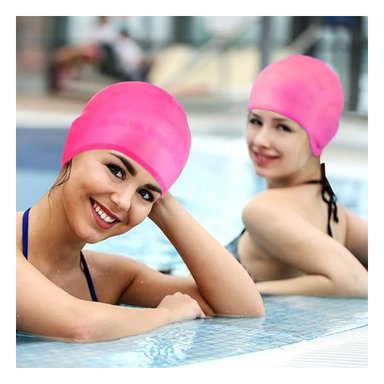 GORRO RYBIU MG-ED06 ROSADO NATACION IMPERMEABLE RESISTENTE