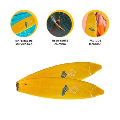 TABLA RYBIU ST-6 AMARILLO SURF 6 PIES IDEAL LA PLAYA - 3