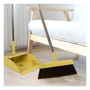 SET LIMPIEZA RYBIU HO30848 ESCOBA PRÁCTICO + RECOGEDOR ÚTIL AMARILLO