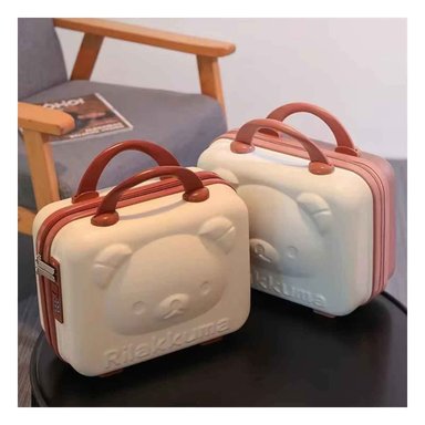 SET MINI MALETA RYBIU HO32347 PORTATIL BEIGE + PAPEL REGALO - 3