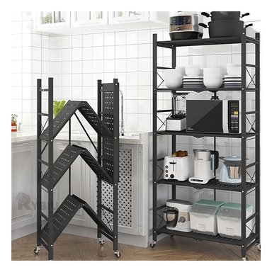 ESTANTE RYBIU HO30750 NEGRO RESISTENTE CON NIVELES + REGALO AGENDITA