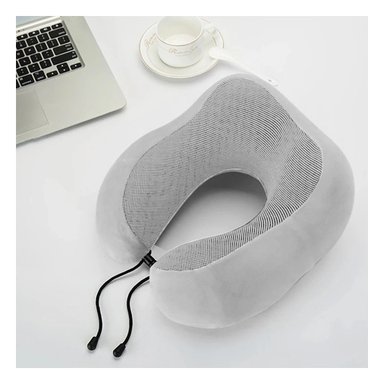 ALMOHADA RYBIU HO32368 CUELLO VIAJAR PLOMO 25 X 27 CM - 2