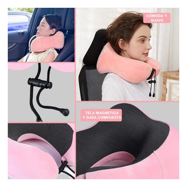 ALMOHADA RYBIU HO32367 VIAJE ROSADO + STICKERS 25 X 27 CM