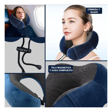 ALMOHADA RYBIU HO32366 VIAJE CUELLO AZUL + REGALO STICKERS 25 X 27 CM