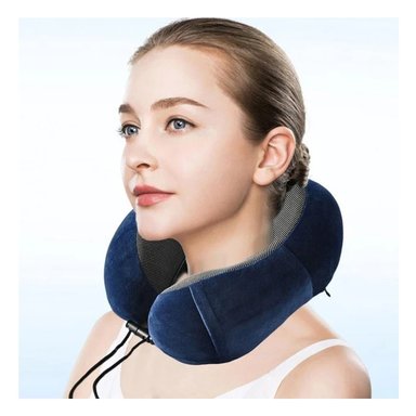 ALMOHADA RYBIU HO32366 CERVICAL VIAJAR AZUL + PAPEL REGALO 25 X 27 CM - 2