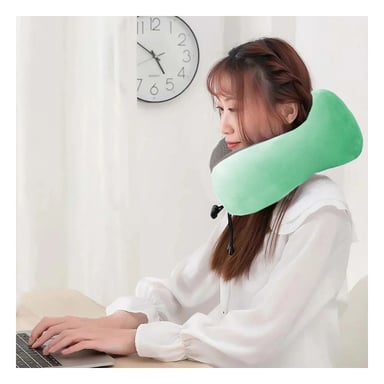 ALMOHADA RYBIU HO32371 CUELLO VIAJAR VERDE 25 X 27 CM - 2