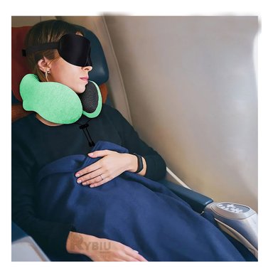 ALMOHADA RYBIU HO32371 ESPUMA VISCOELÁSTICA VERDE + STICKERS 25 X 27 CM