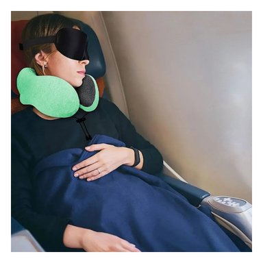 ALMOHADA RYBIU HO32371 ERGONÓMICA VIAJE VERDE + PAPEL REGALO 25 X 27 CM - 2