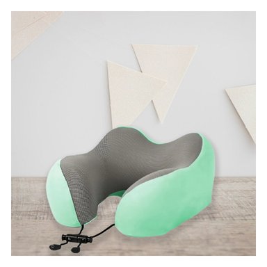 ALMOHADA RYBIU HO32371 ERGONÓMICA VIAJE VERDE + PAPEL REGALO 25 X 27 CM - 5