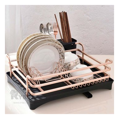 SET ESCURRIDOR RYBIU HO32425 ALUMINIO ORO ROSA SISTEMA DRENAJE + PAPEL REGALO